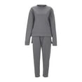 thumbnail image 3 of Wioihee Womens 2 Piece Outfits Sweatsuit Oversized Sweatshirt Lounge Sets Baggy Sweatpants Fall Fashion with Pockets Dark Gray 10(XL), 3 of 4