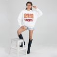 thumbnail image 3 of Women's Gameday Couture White Virginia Tech Hokies Oversized Premium Fleece Sweatshirt, 3 of 5