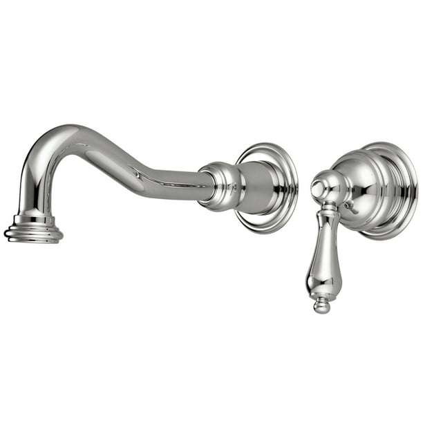 Kingston Brass KS3111AL Wall Mount Bathroom Faucet, Polished Chrome