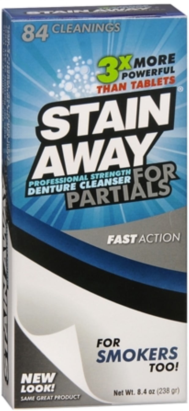 Stain Away Plus Professional Strength Denture Cleaner, 80 count, 8.1 oz