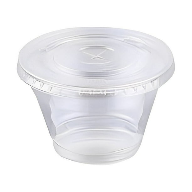 Bearachild 50 paquete/lote transparente no tóxico inodoro fácil organización PP ABS caja de plástico desechable para hornear Herramientas y accesorios para hornear Transparente Con Tapa 250ml