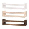 thumbnail image 4 of opvise Wall-mounted Bookshelf Easy-to-install Storage Rack Children Floating Solid Wood Nursery Kids Wall Bookshelves Sturdy Natural Finish White Wooden Color, 4 of 8