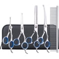 thumbnail image 1 of Dog Grooming Scissors with Round Tips Heavy Duty Titanium Pet Grooming Trimmer Kit Professional Thinning Shears Straight Scissors with Comb for Dogs and Cats (Set of ), 1 of 7