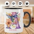 thumbnail image 4 of 1pc, 11 Oz/330ML, Customized With 26 Letters, Dragonfly, Butterfly Pattern Mug, Ceramic Coffee Cup, Summer And Winter Drinkware, Christmas Gift, Black And White, Upload Your Name, Customize, 4 of 10