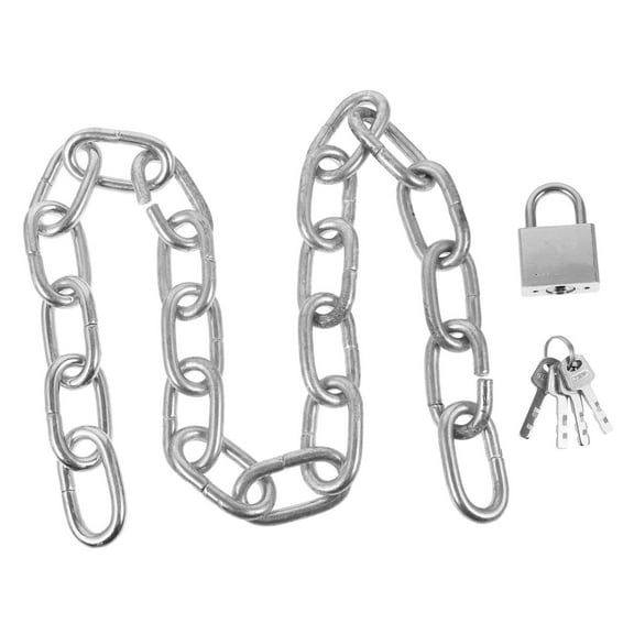 Bike Chain Lock, Security Chain Lock, 31 inch/6mm Thick Safety Chain Bicycle Chain Lock for Bike Motorcycle Generator Gate Outdoor Furniture, Cannot Be Cut with Bolt Cutters & Hand Tool