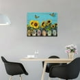 thumbnail image 2 of Farmhouse Sunflower Wall Art Rustic Sunflower Butterfly Pictures Wall Decor Teal Country Family Canvas Prints Painting Home Decorations Modern Artwork for Bathroom Bedroom Living Room Framed 16"x12", 2 of 6