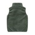 thumbnail image 3 of Otqutp Toddler Boys Girls Fleece Fuzzy Sherpa Vest Kids Sleeveless Zipper Jacket Fall Winter Faux Pocket Outerwear Coat, 3 of 8