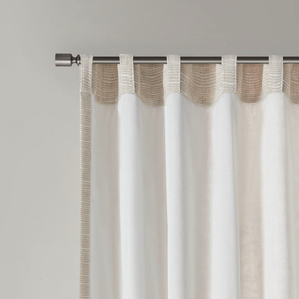 MAYEERTY Faux Linen Curtain Panel - Rod Pocket & Back Tab, Fleece Lined, Single