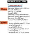 20mm 22mm slim Leather band For Samsung watch 4/Classic 45/40mm/46mm