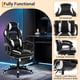 thumbnail image 5 of Garvee Gaming Silla, Reposapiés Retráctil, Lumbar y Reposacabezas Ajustables, Blanco y Negro, 5 of 8