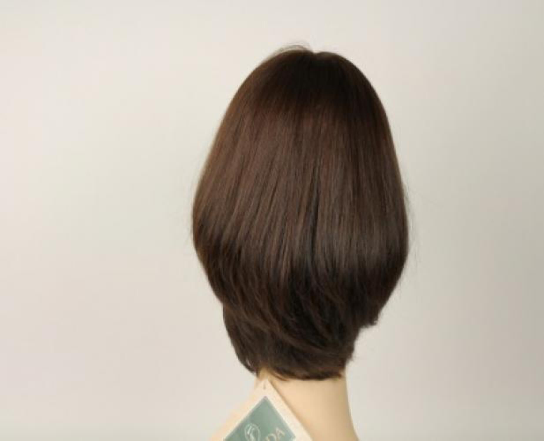 European Human Hair Freeda Wig Liberty Brown With Red Highlights Skin Top Size L