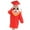 Red, variant on Kindergarten Graduation Shiny Cap and Gown Tassel Set Child Kids Boys Girls Preschool Gown With Bowknot Cap Set With Tassel for 2-10 Years