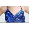 thumbnail image 5 of WXDDY Dance for Girls Sequin Fringe Latin Jazz Dance Dress with Sleeves Kids Sparkly Tassel Swift Outfit with Glovesï¼3-13 Yearsï¼, 5 of 6