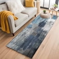 thumbnail image 2 of Navy Blue Grey Runner Rug 2x6 FT, Non Slip Hallway Carpet, Modern Oil Painted Abstract Art Aesthetics Washable Floor Carpet Throw Runner Carpet Long Rug for Entryway Kitchen Bedside Sliding Door, 2 of 9