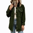 thumbnail image 4 of GUACER Women's Corduroy Shirt Jackets Oversized Collared Long Sleeve Button Down Tops with Pockets, 4 of 7
