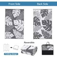 thumbnail image 5 of Ataucjin Large Outdoor Rug,8*12ft Waterproof Plastic Straw Rug, Modern Tropics Palm Leaves Camping Rug for Patio, Reversible Mat for Outside Patio RV Porch Deck Balcony, 5 of 9