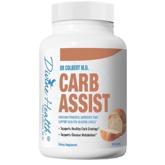 Dr. Colbert, MD | by Divine Health | Carb Assist Berberine | Alpha Lipoic Acid | Chromium | 60 Capsules