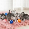 thumbnail image 2 of Yirtree 10 Pieces Pet Cat Kitten Play Balls with Jingle Bell Pounce Rattle Toy Random Color, 2 of 8