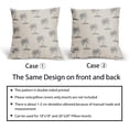 thumbnail image 3 of Gray Tree Pillow Covers 16X16 Inch Set of 2 Coastal Tropical Plants Coconut Trees Decorative Pillow Cases Summer Beach Vintage Cushion Case Hawaiian Home Decor for Sofa Couch Outdoor, 3 of 6