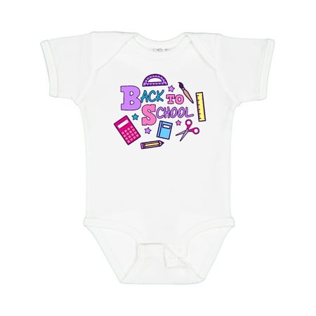 

Inktastic Back to School with School Supplies Gift Baby Girl Bodysuit