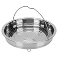 thumbnail image 1 of Vegetable Steamer Basket, Metal Stainless Steel Steamer Basket, Food Steam Rack with Foldable Handle for Steaming Vegetables Seafood Eggs, 1 of 7