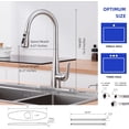 thumbnail image 6 of Kitchen Faucet with Soap Dispenser and Pull Down Sprayer - Stainless  Single Handle Kitchen Sink Faucet, 1 or 3 Hole Design for Modern Farmhouse Kitchens, Rv, and Bar Sinks(Brushed Nickel), 6 of 6