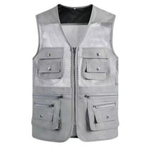 DecSea Men's Fishing Vest Summer Outdoor Lightweight Work Photo Vest