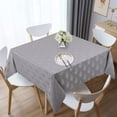 thumbnail image 3 of Solid Flower Jacquard Table Cloth Damask Table Cover Heavy Weight Fabric Tabletop Decoration for Kitchen Banquet Party 52×52 in light grey, 3 of 7