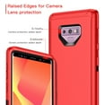 thumbnail image 2 of I-HONVA Compatible with Samsung Galaxy Note 9 Case,3-Layer Military Grade Drop Protection Anti-Slip Bumper Rugged Shockproof Dustproof Protection 6.4 inch Phone Case,Red Black, 2 of 7