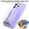 thumbnail image 3 of Dteck Case for iPhone 16 Plus Shockproof  Wallet Case with Card Holder (3-4 Cards) & Hidden Mirror, Military Grade Drop Protection, Rugged Protective Flip Cover for iPhone 16 Plus,Purple, 3 of 7