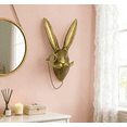 thumbnail image 6 of Gold Bunny Head Wall Decor with Monocle & Mustache, Vintage Animal Sculpture for Living Room & Entryway, 6 of 6
