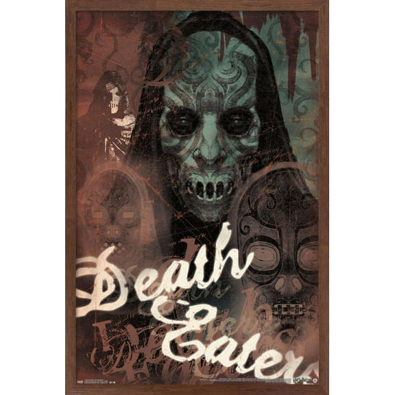 The Wizarding World: Harry Potter - Death Eaters - Masks Wall Poster, 14.725" x 22.375", Framed