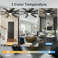 thumbnail image 6 of Ohniyou 76" Large Ceiling Fans with Lights and Remote 8 Blades Dimmable Indoor Outdoor Ceiling Fan for Covered Patio Porch Living Room, Black, 6 of 14