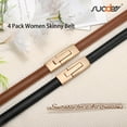 thumbnail image 4 of SUOSDEY Skinny Women Belt Thin Women Belt Ladies Dresses Belt with Alloy Turn Lock, 4 of 7
