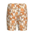 thumbnail image 2 of Haiem Corgi Animal Men's Pajama Short with Soft Woven Cotton Elastic Waistband Sleep Short-3X-Large, 2 of 9