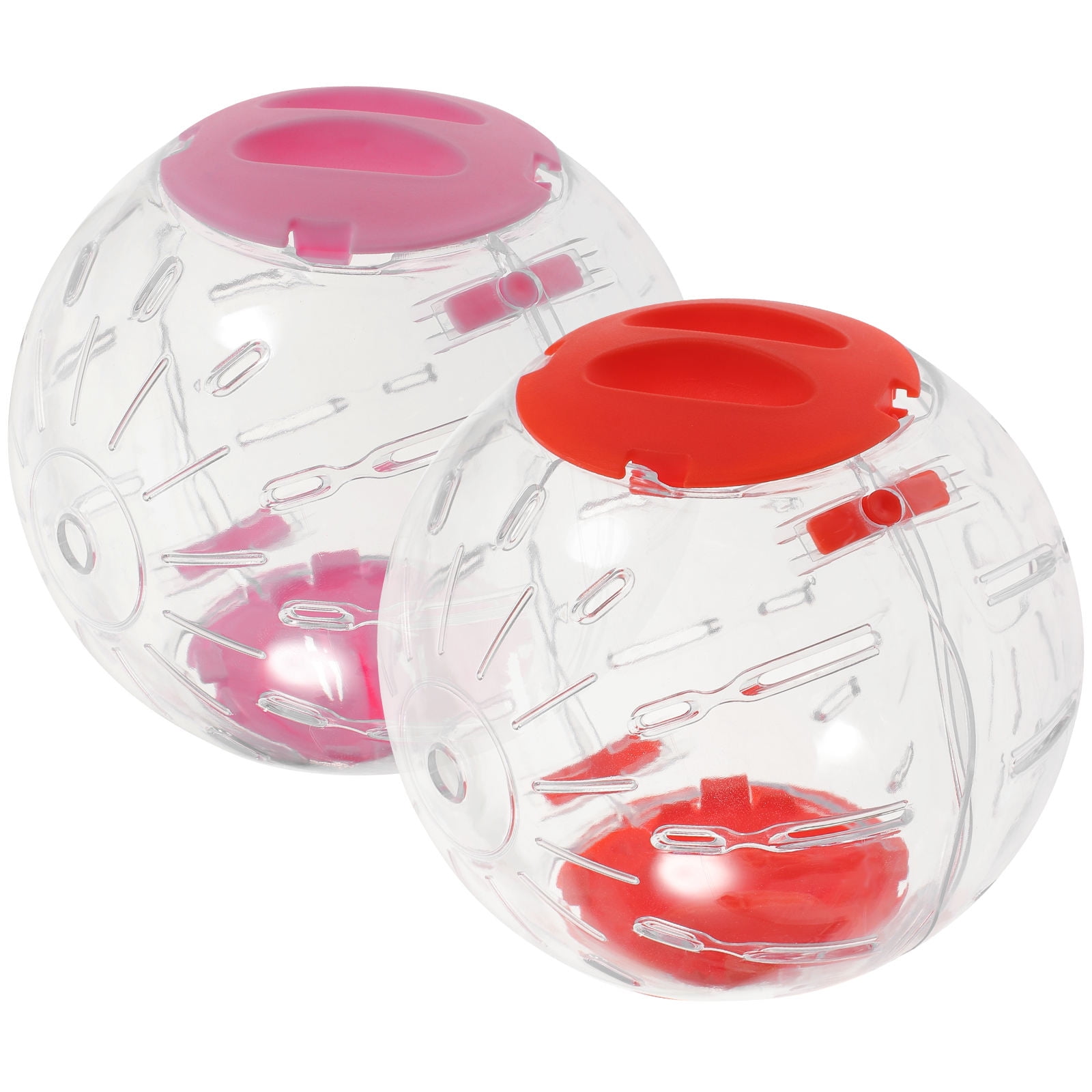 LITINKIMI 2Pcs Small Pet Running Balls with Ventilation for Hamsters and Guinea Pigs in Assorted Colors