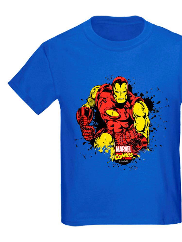 teksten Zeeziekte inspanning CafePress - Iron Man Paint Splatter Kids Dark T Shirt - Kids Dark T-Shirt -  Walmart.com
