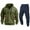 Army Green, variant on CharmCyan Men’s 2-Piece Hoodie and Jogger Sweatpants Set, Casual Athletic Tracksuit with Zip Pockets, Soft Fleece Lining, Comfortable Fit Army Green L