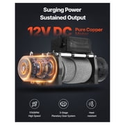 12000 lbs Electric Winch, 12V DC Truck Winch with Steel Rope & Remote Control, Waterproof Off-Road Winch for SUV Jeep Trailer Boat