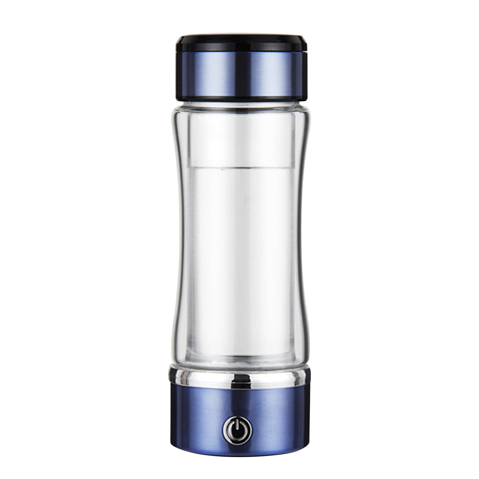 Gnmfd Hydrogen Rich Water Generator Cup Double Layer Glass Healthy Drinking Bottle Portable Rechargeable Hydrogen Maker Cup for Office Fitness Travel Home Use