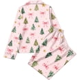 thumbnail image 6 of Vetsdori Womens Pockets Pajamas Sets 2 Pieces Long Sleeve with Pants Sleepwear Christmas Button up Collared Casual,Soft Gifts Homewear for Ladies Trendy, 6 of 6