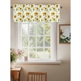 thumbnail image 2 of Summer Sunflower Valances for Windows, Rod Pocket Kitchen Valance Curtains - Soft & Washable Small Window Treatment for Living Room,&nbsp;Bathroom, Country Flower Leaf , 42x12 Inch, 1 Panel, 2 of 9