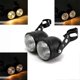thumbnail image 1 of Universal Motorcycle Dual Headlight Twin Double Headlamp Halogen H4 Bulb w/ Bracket For Cafe Racer Bobber Touring Cruiser, 1 of 5