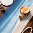 thumbnail image 3 of Navy Blue Coastal Table Runner 72 Inches, Waves Summer Beach Ocean Sea Bed Runner Dresser Scarves Tabletop for Indoor Outdoor Parties/Ceremony/Banquet, 16" x 72", 3 of 9