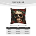 thumbnail image 5 of LNWH Human Skull Crown Cartoon Throw Pillow Covers, Square Soft Linen Decorative Pillow Cases, 18"x18", 5 of 8