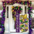 thumbnail image 2 of Mardi Gras Garden Flag 12.5 x 18 Inch, Fleur de Lis Beads Crawfish Carnival Celebration Double Sided Decorative Flag For Outside Yard Lawn Outdoor Decoration GB017-12, 2 of 6
