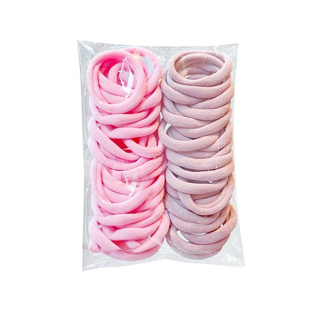 Cinta elástica para el pelo de mujer en colores de caramelo, 50 unidades, sin costuras, paquetes grandes, pelo Mori