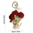 thumbnail image 3 of HomeDM Crochet Flower Bouquet Keychain, Gift for Lover Cute Bag Charm for Mother's Day Anniversary Valentine's Backpack Ornament, 3 of 6