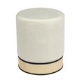 thumbnail image 2 of TOV Furniture Ivy Cream Velvet Ottoman, 2 of 7