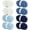 2 Cream+ 2 Sky Blue+ 2 country Blue+2 Navy Blue, variant on Assorted Color Chunky Yarn for Crocheting - Pack of 8, Bulky Large Soft Fluffy Yarn, Plush Fuzzy Yarn Thick Chenille Yarn for Hand Knitting/Arm Knitting (27yds,8 oz Each Skein)
